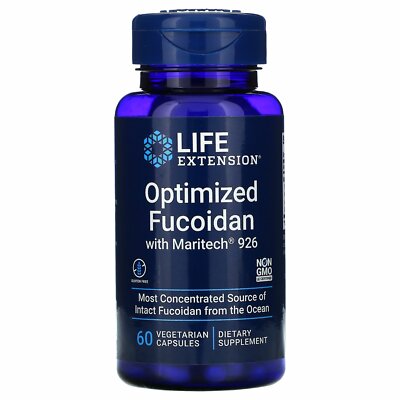 Life Extension Optimized Fucoidan 60 растительных капсул без яиц, без рыбы,