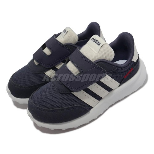 

Adidas Run 70s AC I Темно-синяя спортивная обувь для бега с белым ремешком для малышей GW0328, Серый, Run 70s Ac I