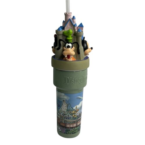 Coca Cola Disneyland Mickey Minnie Goofy 3D Castle Plastic Water Bottle Tumbler
