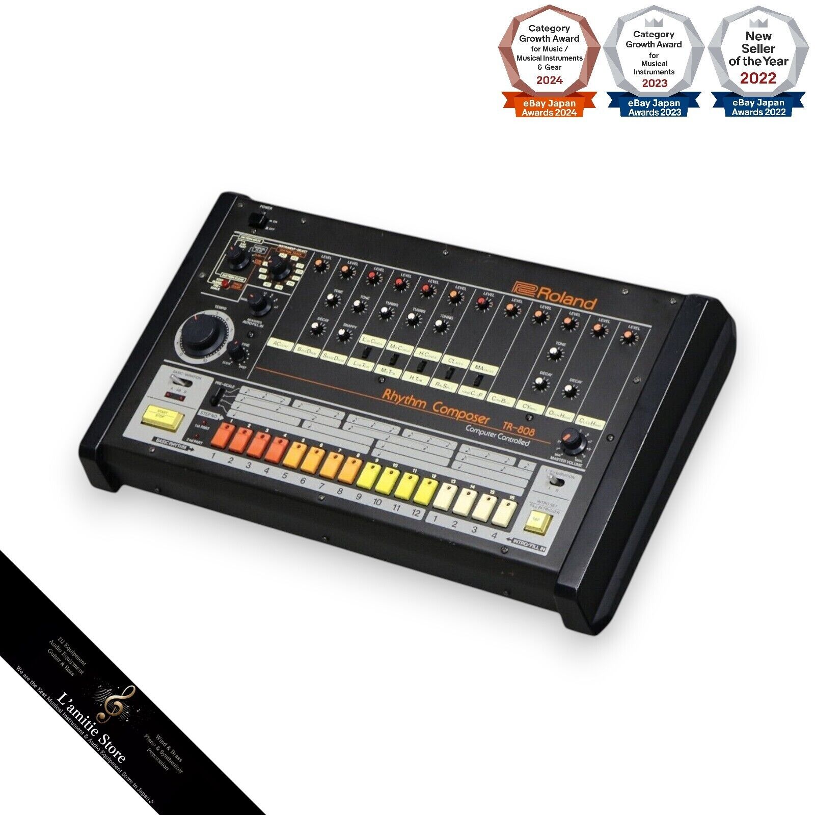 Roland TR-808 Drum Machine Japan TR808 Black Digital Roland TR-808 Drum Machine Japan TR808 Black Digital