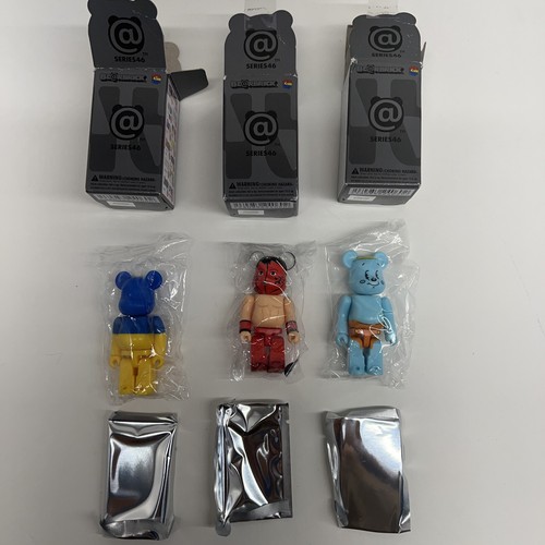 Medicom Bearbrick Be@rbrick Series 46 Bear Lot with 3