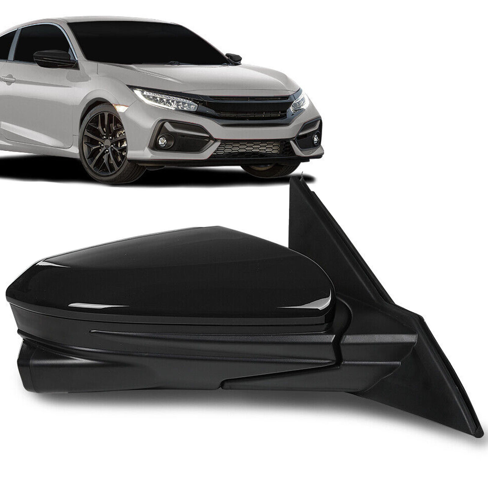 Боковое зеркало заднего вида с электроприводом и обогревом для Honda Civic 2016-2020 2021 Седан Справа