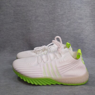 Danskin Positive Women's Size 5.5 Light Comfort Sneakers White Neon Green Shoes