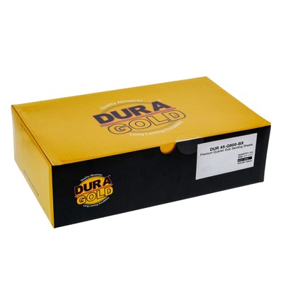 Dura-Gold 800 Grit Gold - 1/4 Sheet Plain Backing Sandpaper 5.5" x 4.5" - 400pk