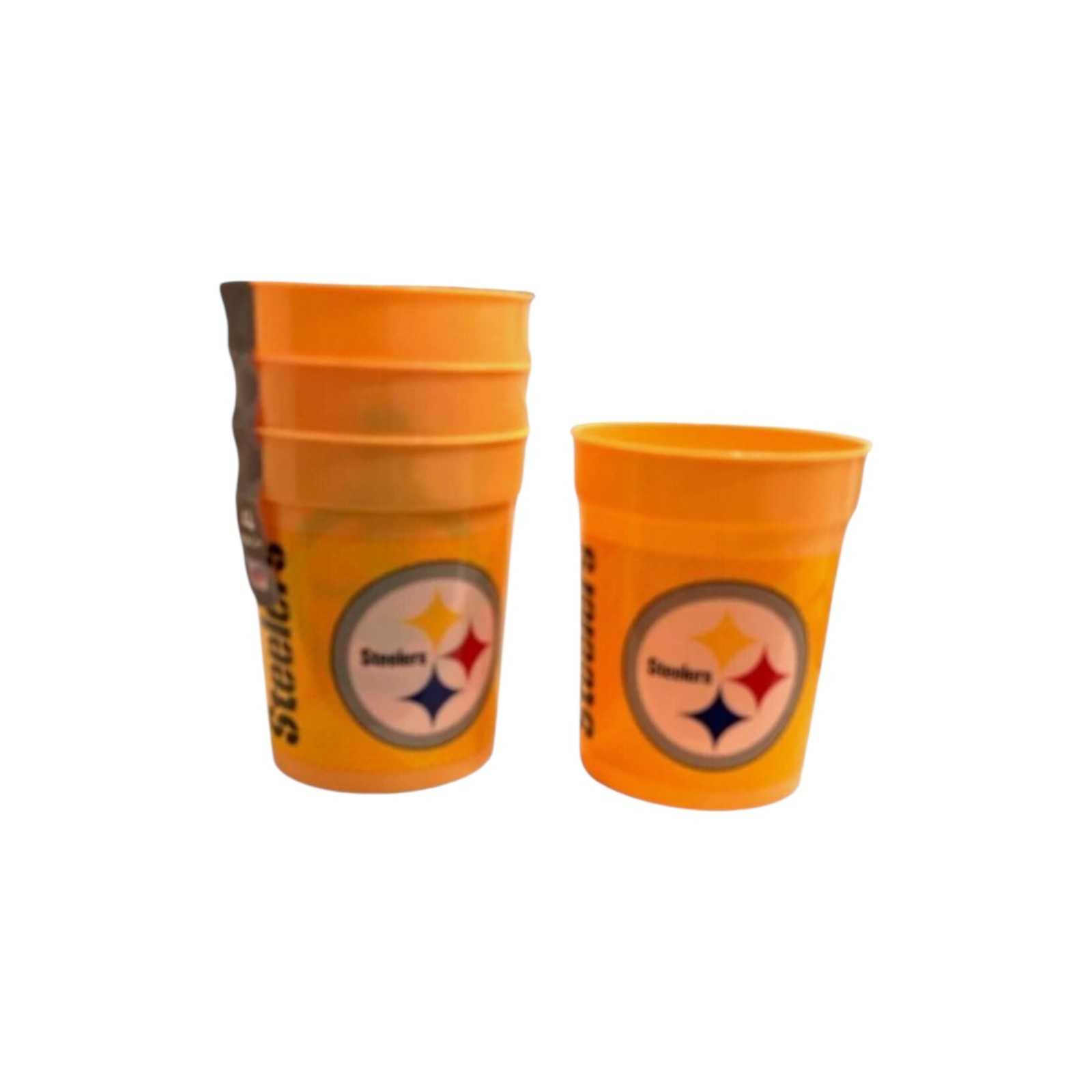 Pittsburgh Steelers NFL 4-Pack 25 Oz Team Logo Plastic Tumbler Party Cups Gold