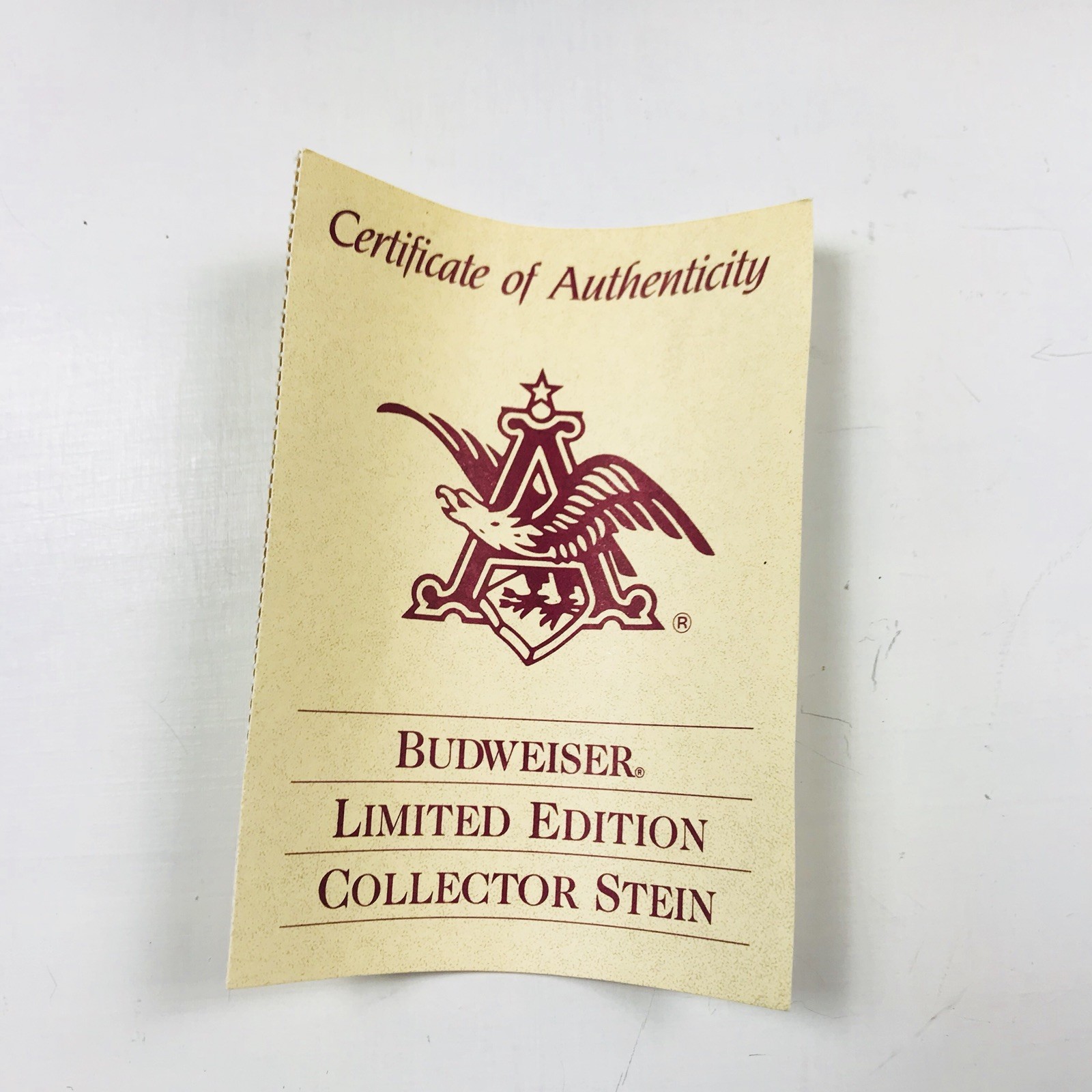 Anheuser Busch 1993 Budweiser Racing Team Stein Second in Series Bud 11 Car