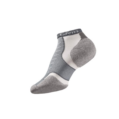 Thorlos Experia XCCU Thin Cushion Running Low Cut Socks, Grey, Large