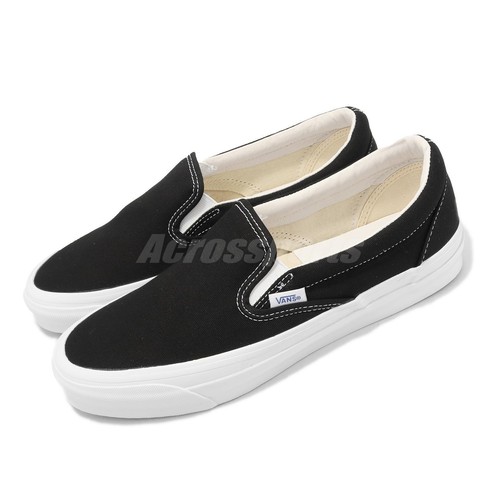 Vans Vault OG Classic Slip-On LX Canvas Мужская обувь унисекс черного и белого цвета VN0A45JK1WX