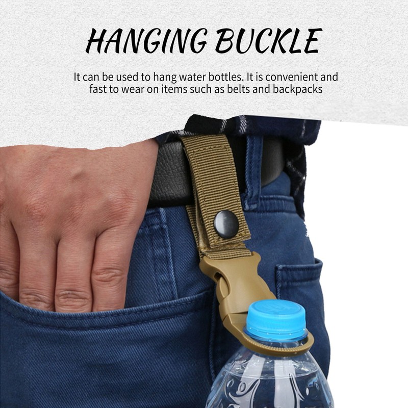5X Outdoor Water Bottle Buckle Holder Clip Molle Carabiner Belt Webbing Hanger