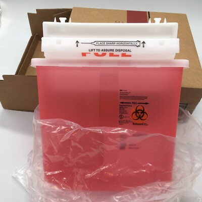 Sharps Assure 5-Quart Red Biohazard Sharps Sharp Safety Container  8507SA