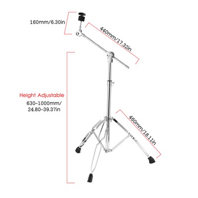 Cymbal Boom Stand Pack Straight Drum Hardware Percussion Holder Mount Stand Q8D1