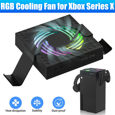 RGB Cooling Fan Vertical Stand Cooler Accessories for Xbox Series X Game Console