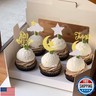24 Pack Little Star Cupcake Toppers Glitter Moon Cloud Cupcake Picks Twinkle Star Baby Shower Kids Birthday Wedding Party Cake Decorations Supplies Gold