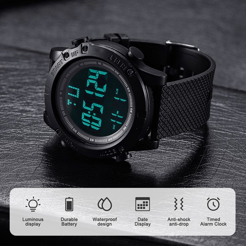 Digital Sports Watch Military Tactical Men LED Backlight Wristwatch Waterproof