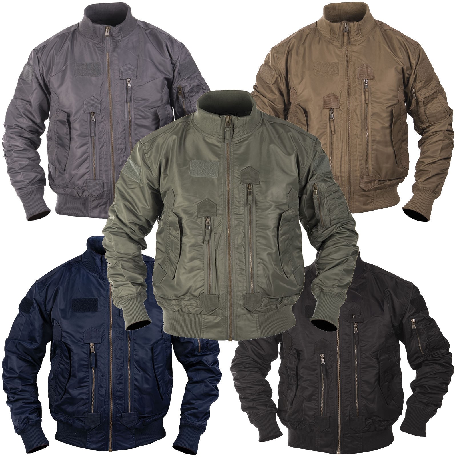 Mil-Tec US Tactical Flight Bomber Jacket Military Pilot Army Air