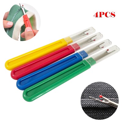 4pcs Handle Seam Rippers Thread Remover Tool Clothes Stitching Thread Unpicker