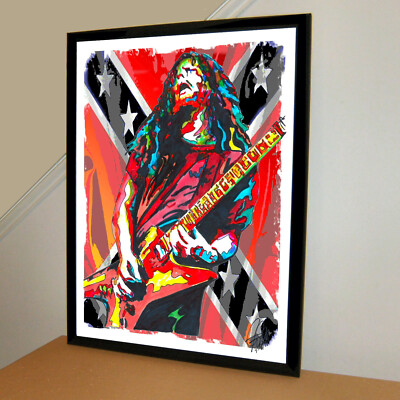 Dimebag Darrell Pantera Guitar Heavy Metal Music Poster Print Wall Art 18x24