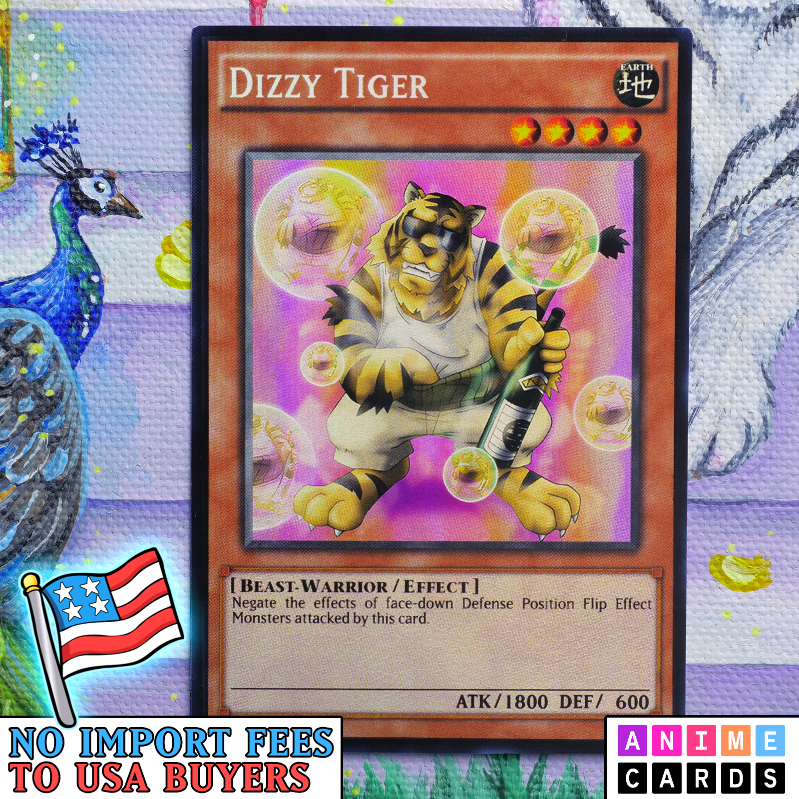 Dizzy Tiger ANIME EFFECT HOLO card