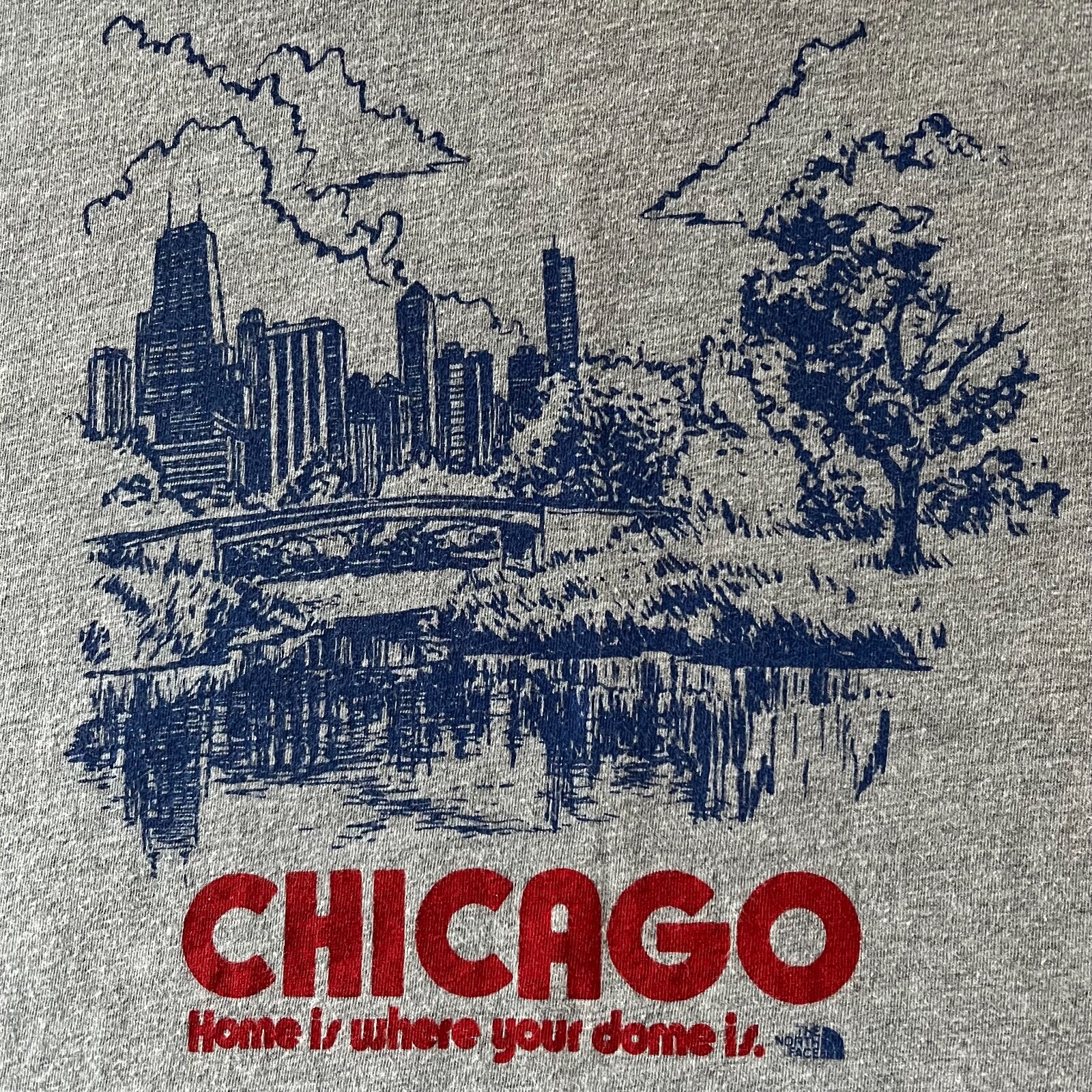 souvenir CHICAGO t-shirt by NORTH FACE - HOME IS WHERE YOUR