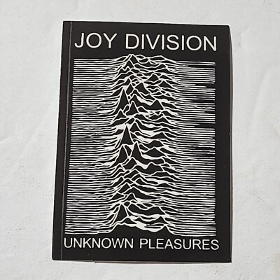 Joy Division Unknown Pleasures Black & White Sticker Rectangle New 2''x3''