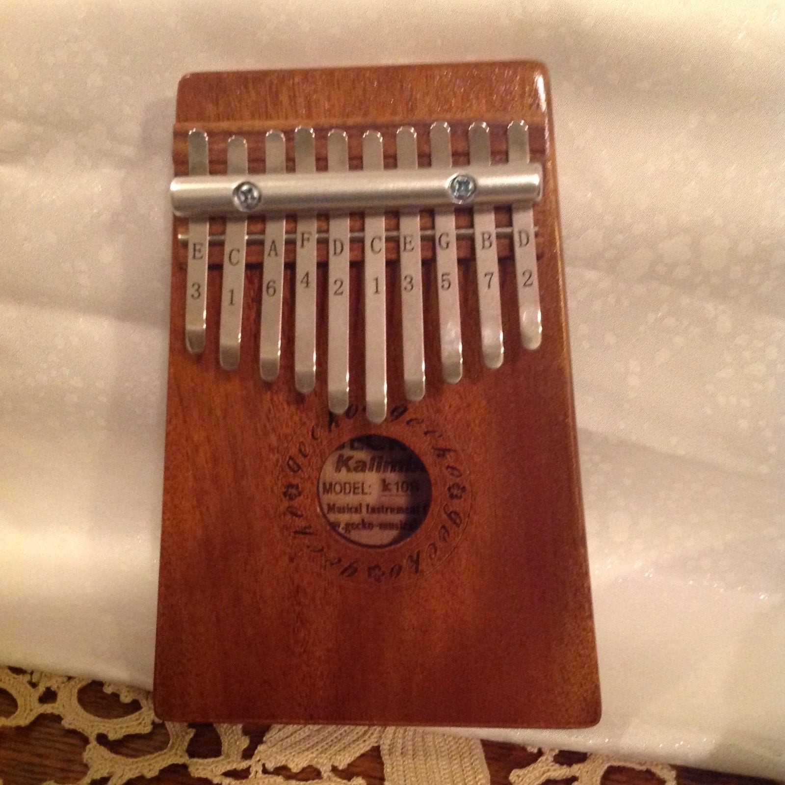GECKO K10S PORTABLE 10-KEY THUMB MBIRA MAHOGANY WOOD MUSICAL NIB