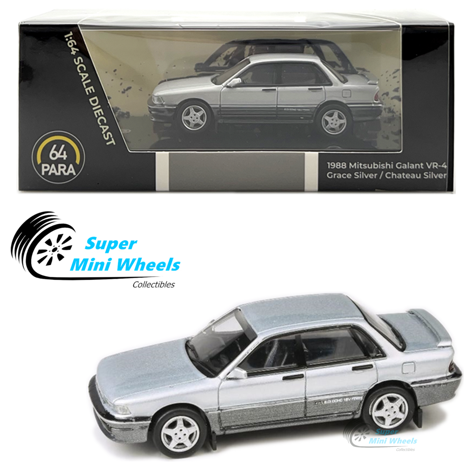 PARA64 - 1988 Mitsubishi Galant VR-4 (Silver/Gray) LHD