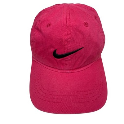 Nike Hot Pink Baseball Cap Hat Adjustable Strapback Black Swoosh Sz Toddler