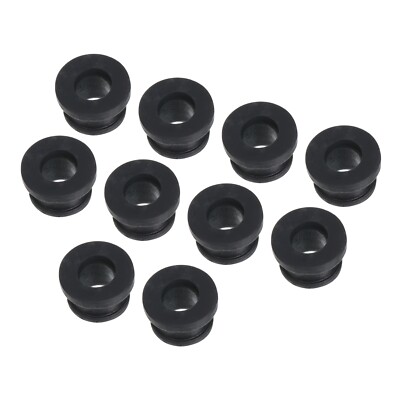 20Pcs Snap Rubber Grommet Mount Dia 10mm ID 7mm H 10mm Seal Anti-Scratch Black