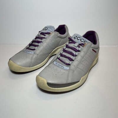 Ecco Biom Spikeless Golf Sneaker Women Shoes Size 5/5.5 EU 36 Gray Yak Leather