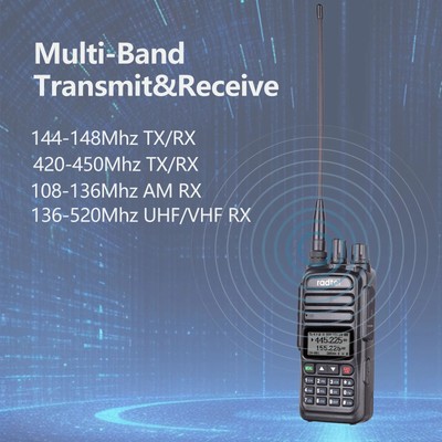 Radtel RT-830 NOAA Weather Channel 6 Bands Amateur Ham Two Way Radio 128CH 