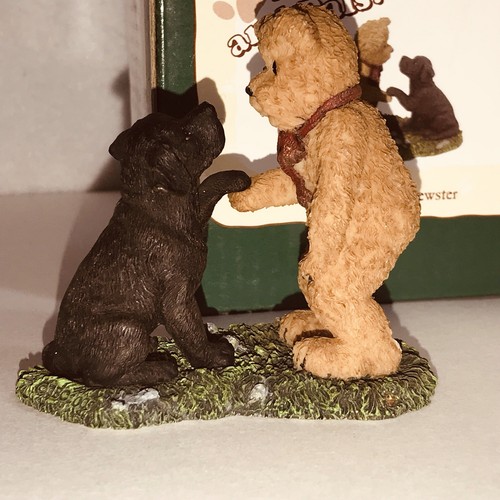Boyds Bears & Friends Puppy Paws Pals Buddy & Brewster 229500 Shaking Hands 2005
