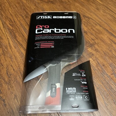 STIGA T1290 Pro Carbon Performance-Level Table Tennis Racket  Carbon Technology 