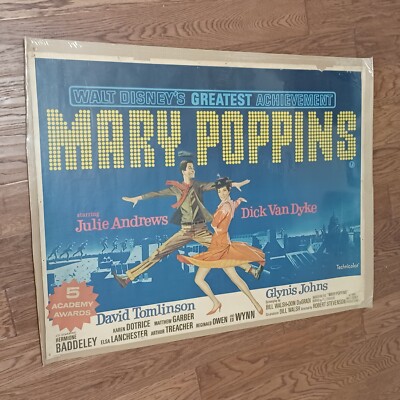 Mary Poppins Original Movie Poster Affiche Julie Andrews Walt Disney 1964. PO