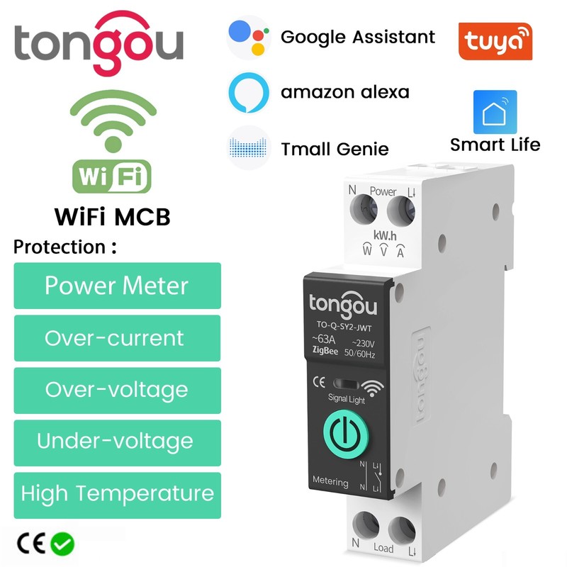 TUYA MCB WiFi Smart Circuit Breaker Over Current Under Voltage