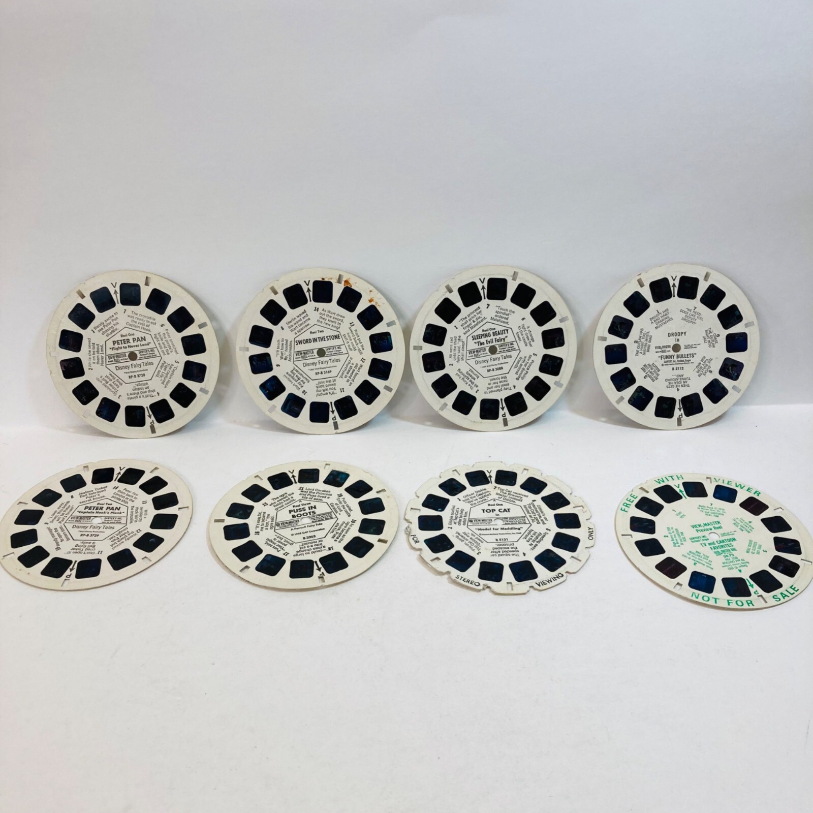 View-Master Reel Disney Fairy Tales Cartoon Characters Lot of 8 Vintage