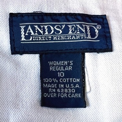 Lands&rsquo; End Women&rsquo;s Straight Leg High Waisted Jeans Size 10 Regular GUC Cotton