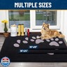 Smiry Dog Door Mat for Muddy Paws 40x32, Dirt Trapper Non Slip Washable Indoor Doormats, Absorbent Entryway Carpet for Inside Floor, Black and Grey