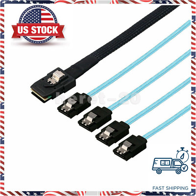Mini SAS to 4-SATA SFF-8087 Multi-Lane Forward Breakout Internal Cable 50CM