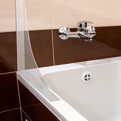 Bathtub Splashing Guard Acrylic Shower Tub Corner Sink Water Blocking HD