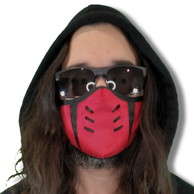 Red Mortal Kombat Face Mask Game Ermac Skarlet SubZero Cosplay Halloween Costume