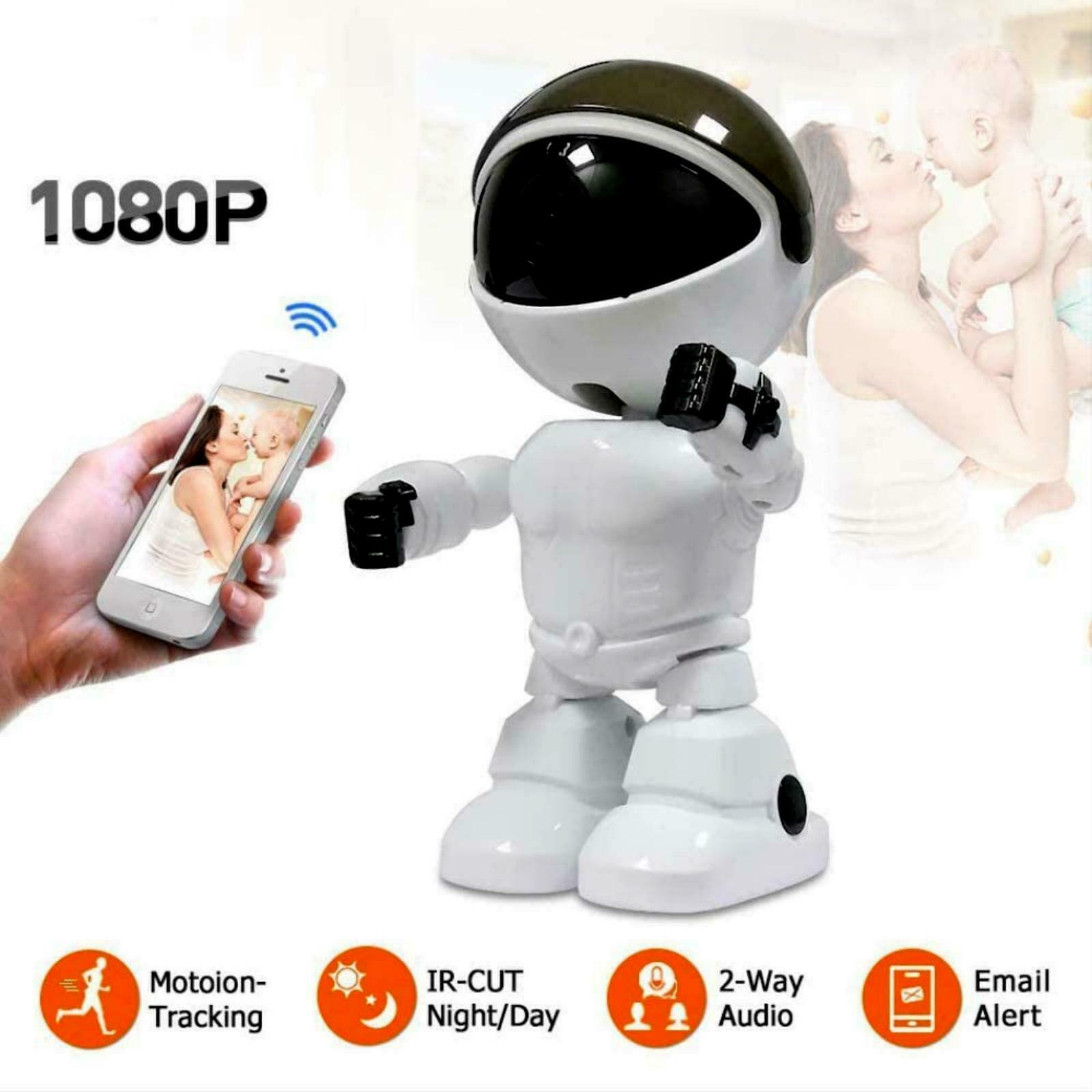 Robot Camera Wifi Telecamera Ip Senza Fili Videosorveglianza Sicurezza Domestica