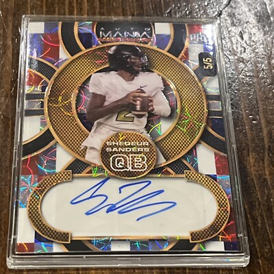 2024 Wild Card Auto Mania FB auto - Shedeur Sanders  Colorado buffs