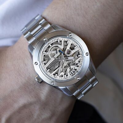 Pre-owned Orient Star Rk-bz0001s Avant-garde Skeleton Mechanical Automatic Watch 42.3mm