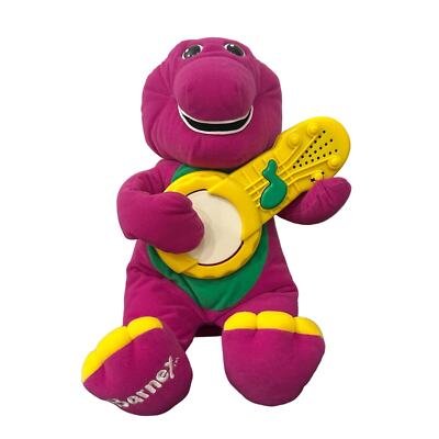 Barney 電話 おもちゃ VTG 2002 Barney Purple Dinosaur Talking/Musical Light Up Toy