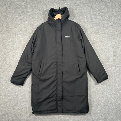 Bench Coat Womens UK 16 Peppi Black Long Full Zip Hooded Parka Padded Jacket NEW