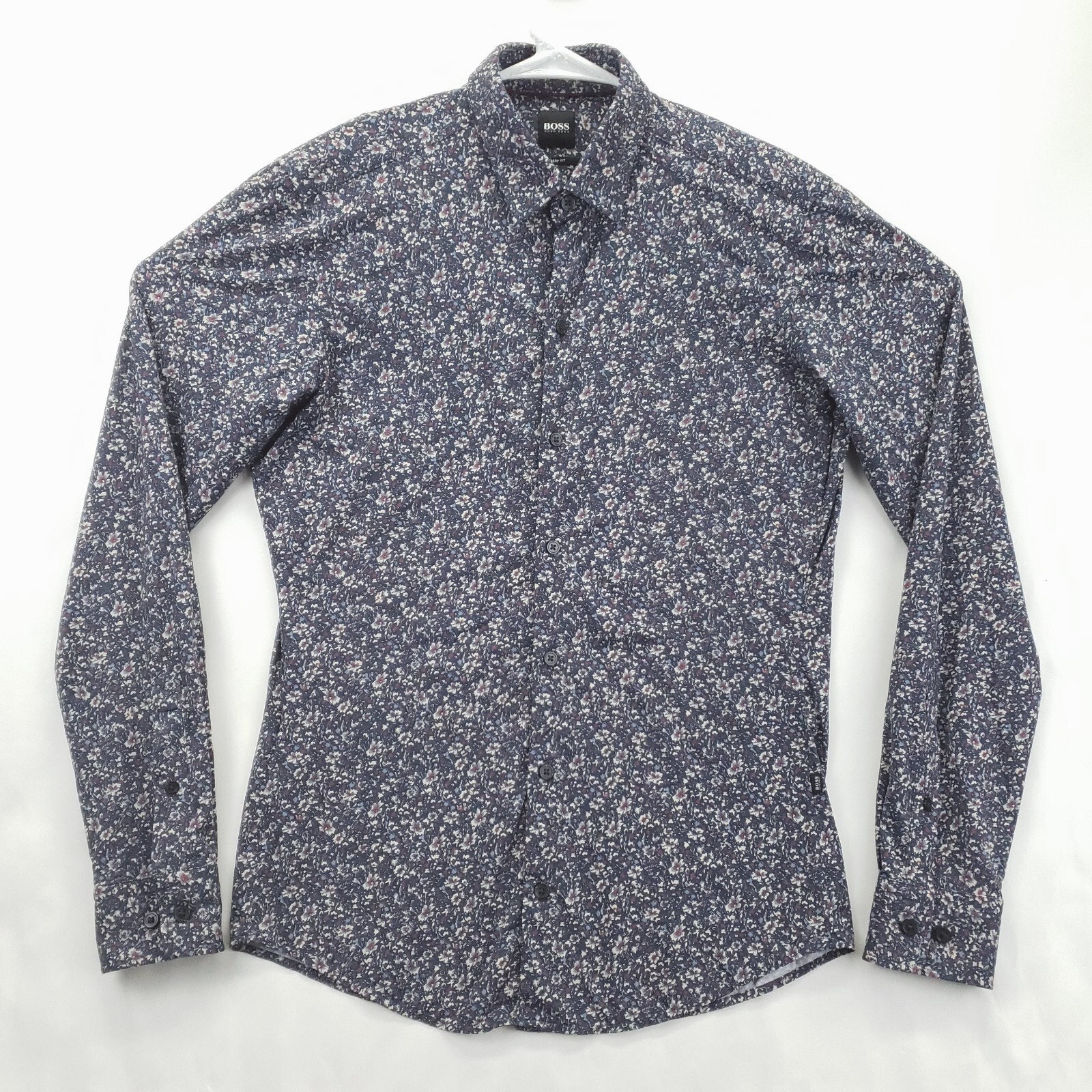 トップス BOSS XL BOSS - Mercerized-cotton T-shirt with floral jacquard - Dark