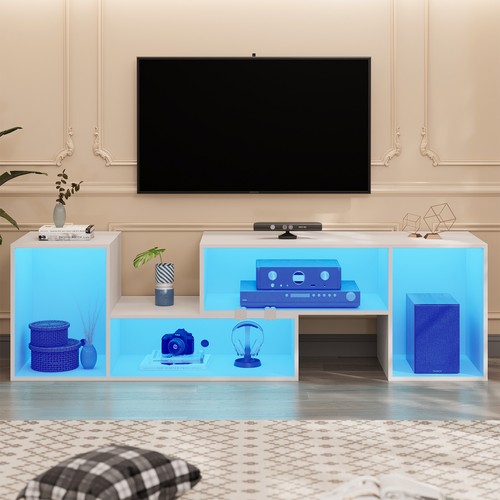 With Led Lights Diy Bookcase Bookshelf Entertainment Center