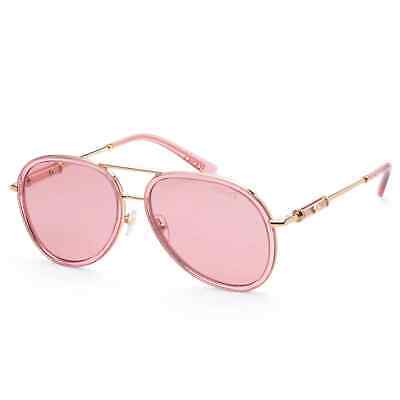 Pre-owned Versace Ve2260-100284-60 Pink-transparent Sunglasses