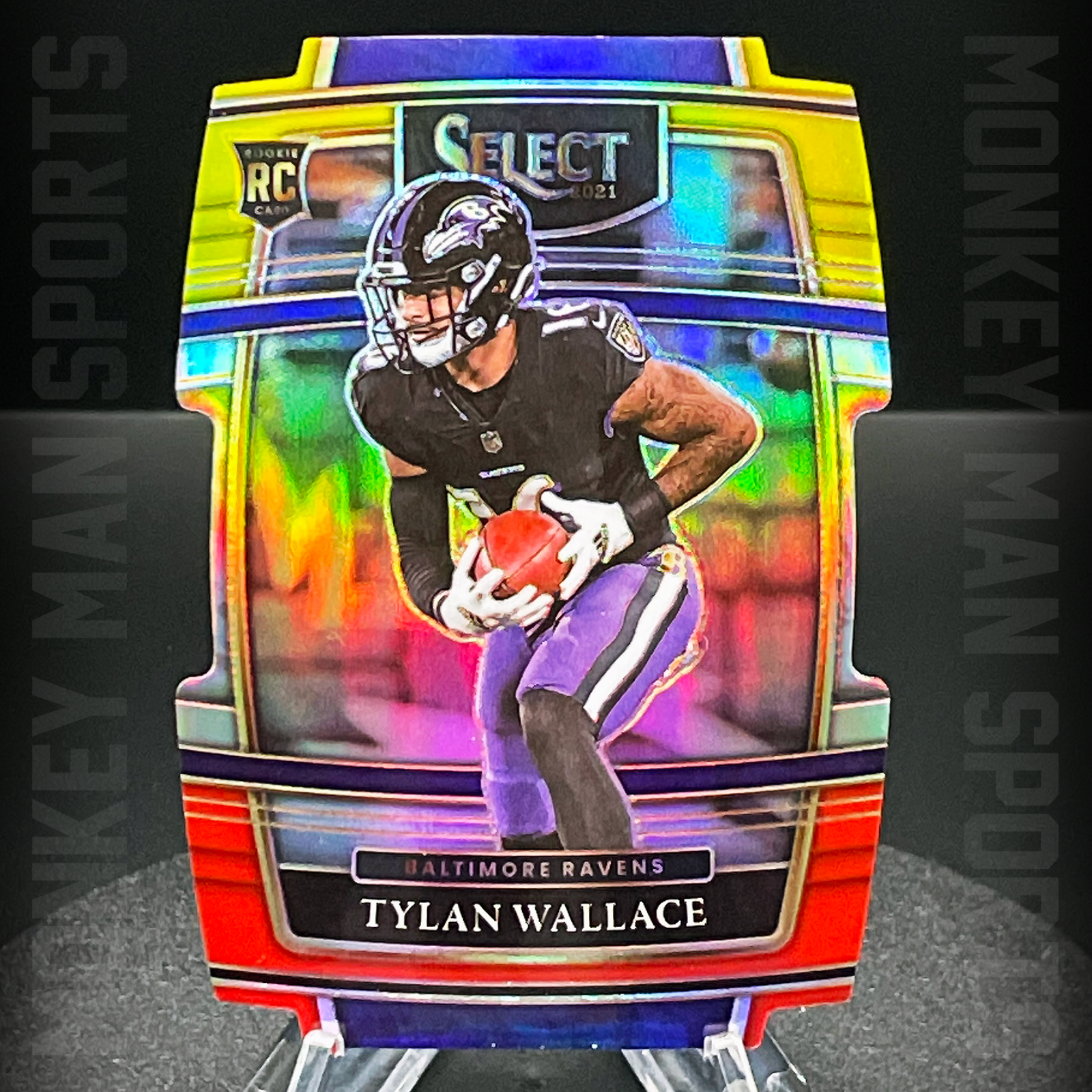 2021 Select Football - Tylan Wallace Rookie RC - #78 RED / YELLOW PRIZM SILVER