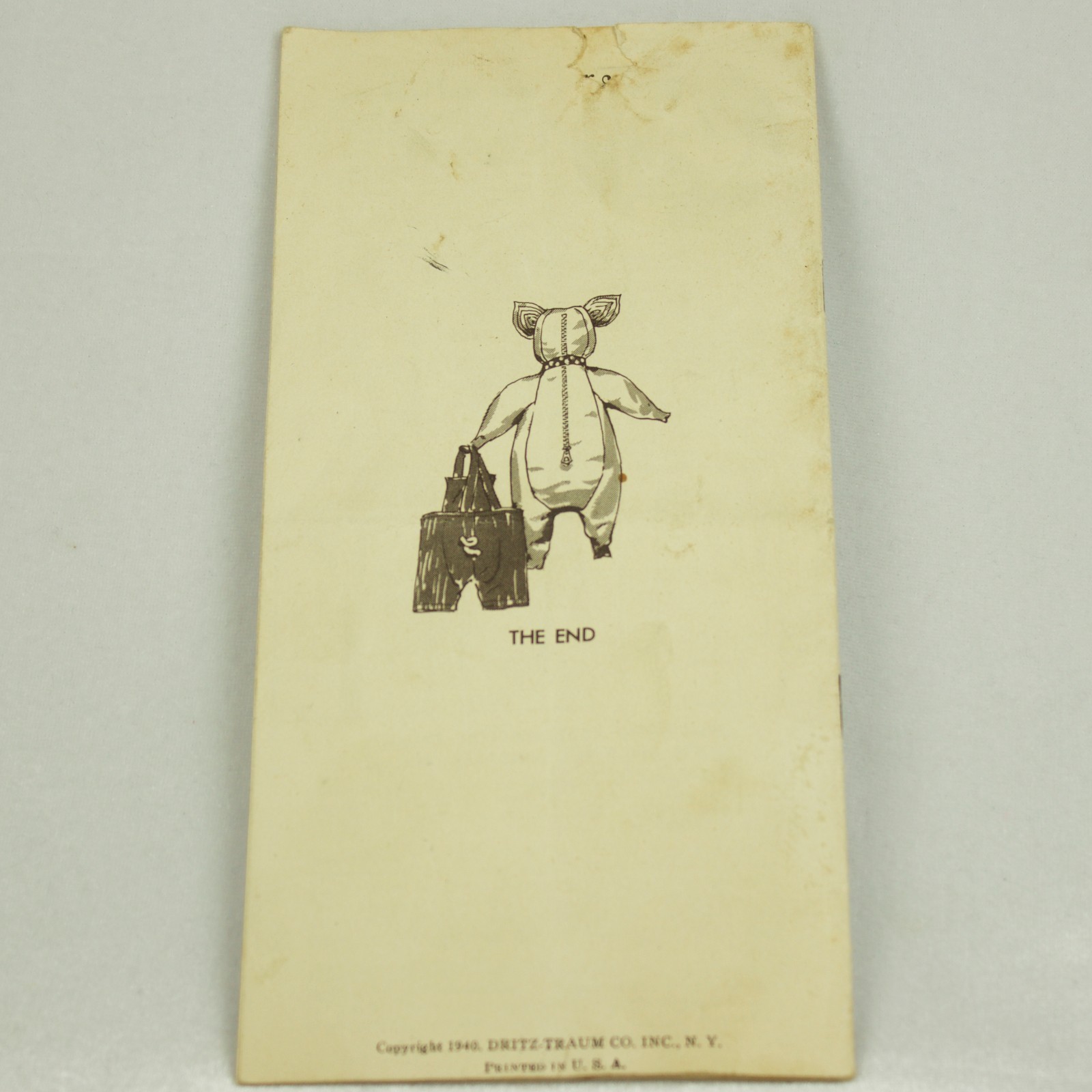Vintage Talon Slide Fastener Zipper Booklet Lovable Abner Pig Mak A Doll Child